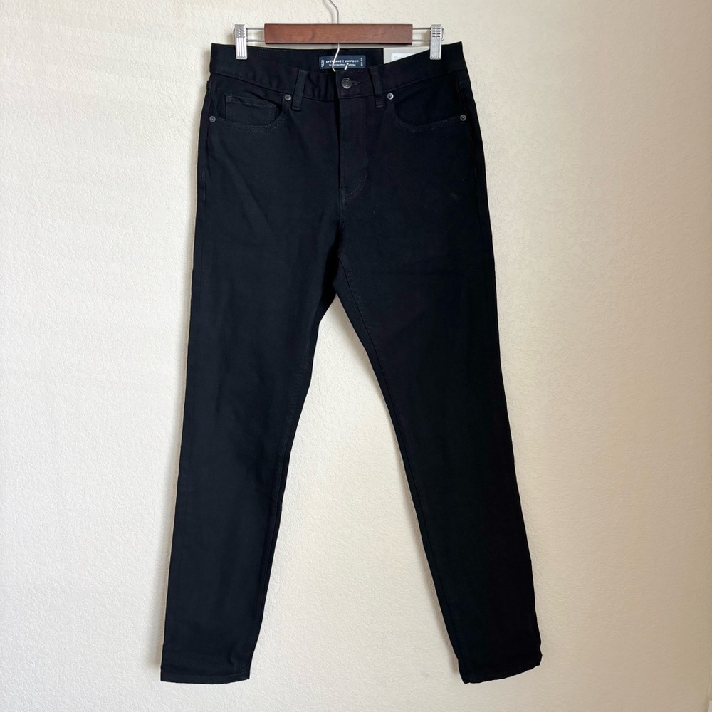 Everlane Uniform 4-Way Stretch Mens Black Denim Jeans 31x34 High Stretch Organic